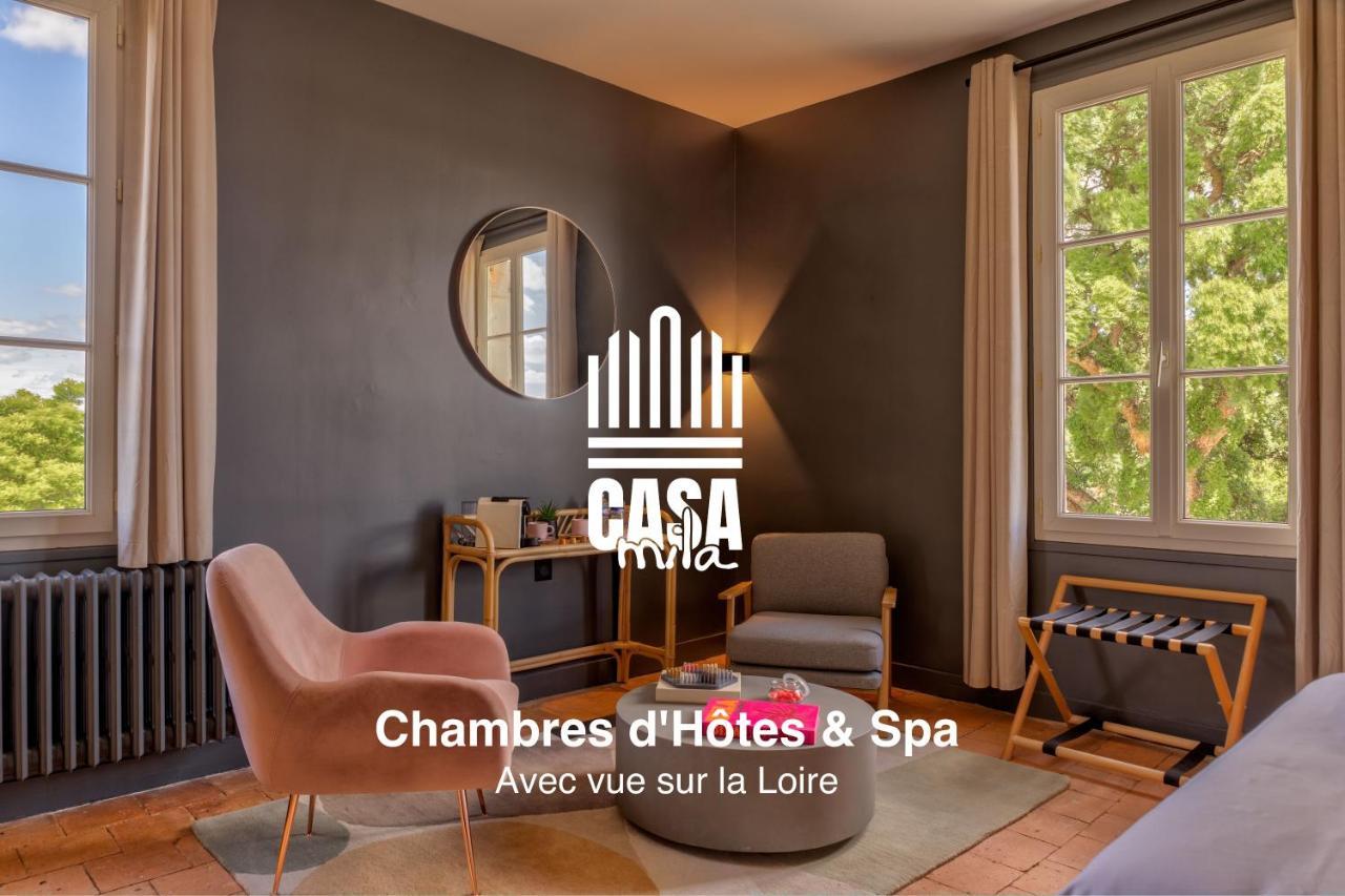Casa Mila & Spa - Maison D'Hotes Raffinee Vue Loire, Spa & Piscine Saint-Mathurin  المظهر الخارجي الصورة
